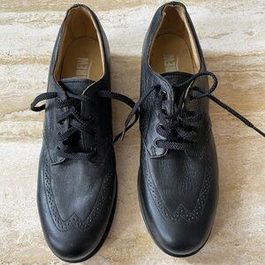 DREW Black Leather Oxford Shoe